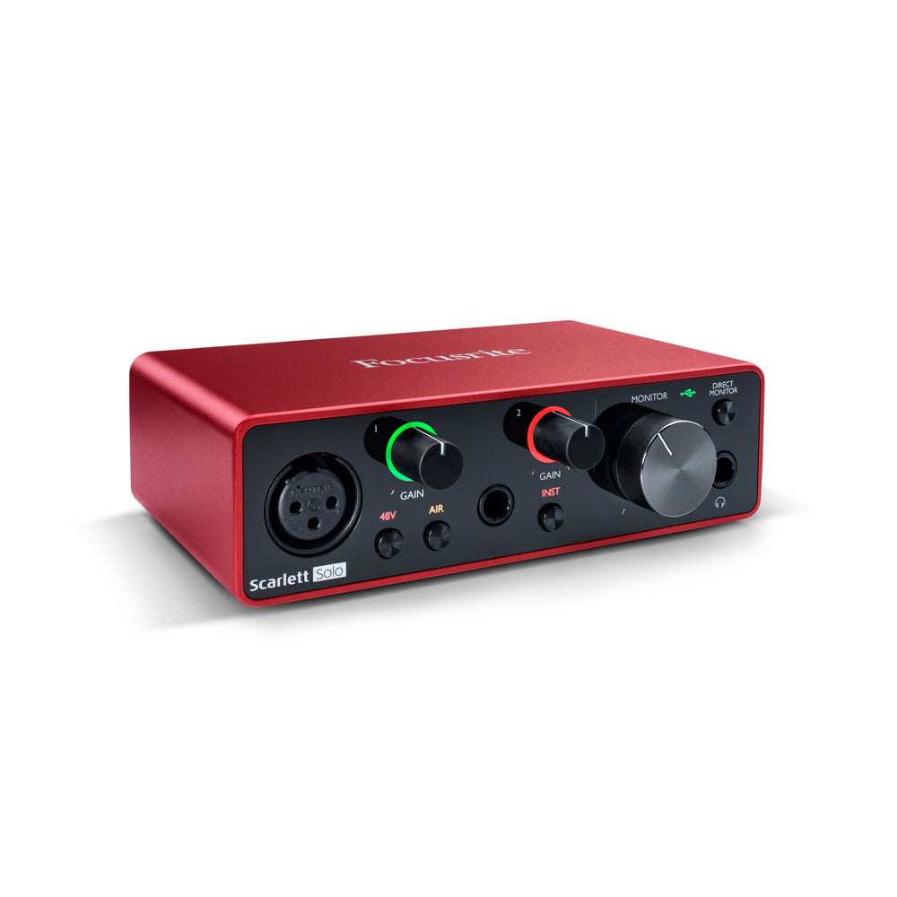Interfaz de audio USB de escritorio Focusrite Scarlett Solo de 3.ª