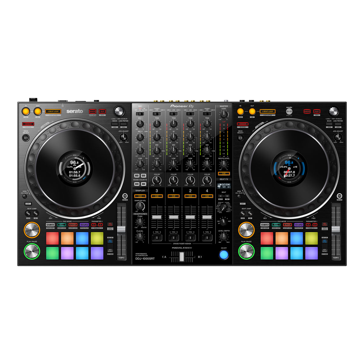 【廃盤名機/完動品】Pioneer DDJ-1000SRT 即使用可serato Pioneer DJ DDJ-1000SRT 4-channel Performance DJ Controller for