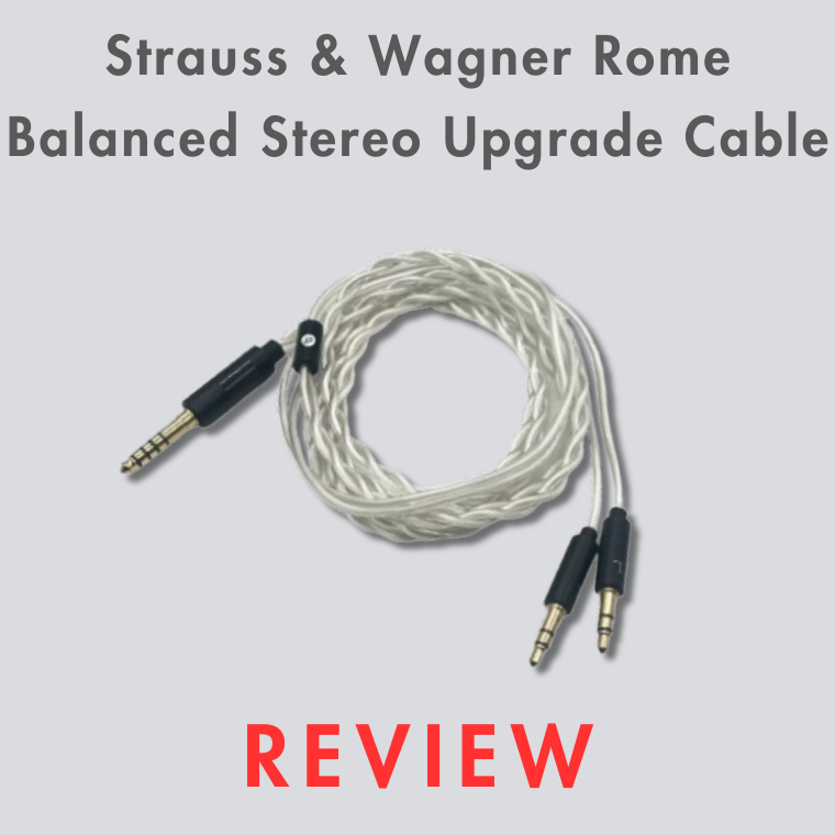 Cable de actualización estéreo balanceado Strauss & Wagner Rome (3,5 mm a 4,4 mm)