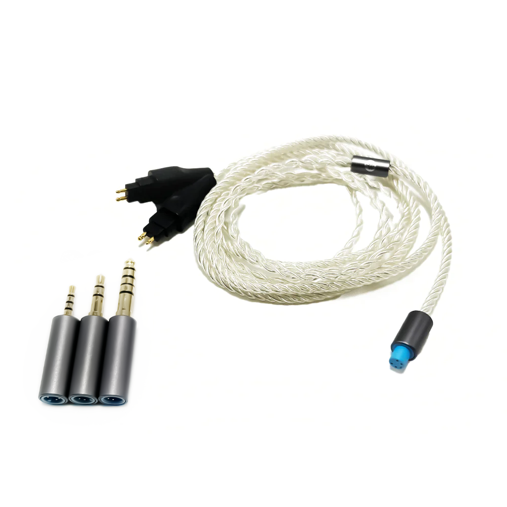 Strauss & Wagner Hagen Braided OFC Silver 3-In-1 Upgrade Cable - Thumbnail 4