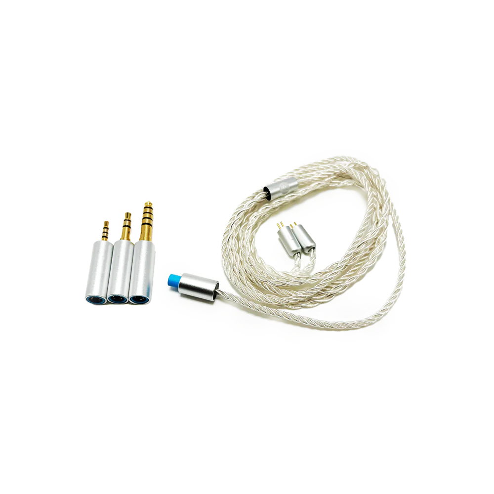 Strauss & Wagner Cologne Braided OFC Silver 2-pin 3-In-1 In-Ear Monitor Upgrade Cable - Thumbnail 2