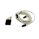Strauss & Wagner Essen Braided Silver 2-pin recessed 3-in-1 In-Ear Monitor Upgrade Cable