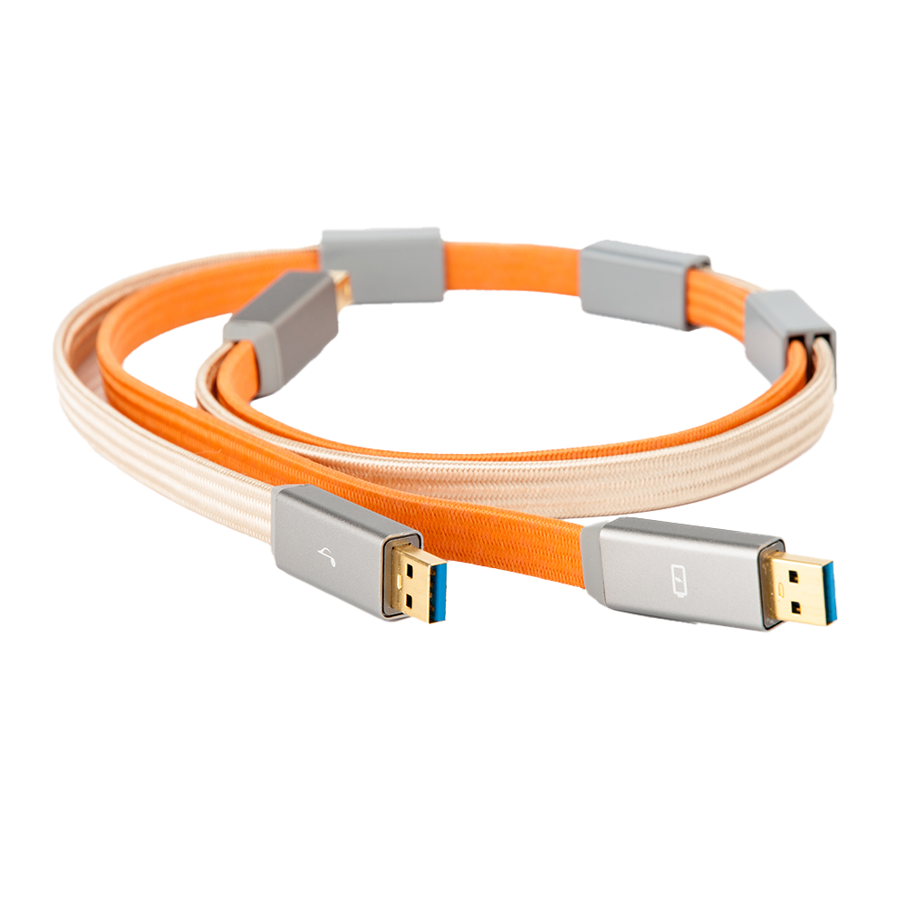 iFi Gemini 3.0 USBオーディオケーブル 70cm USB-B iFi Silent Power Gemini 3.0 Dual Headed Audiophile USB Cable (0.7m