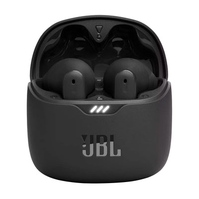 Case open - JBL Tune Flex True Wireless Active Noise Cancelling Earbuds on Audio46 - Black