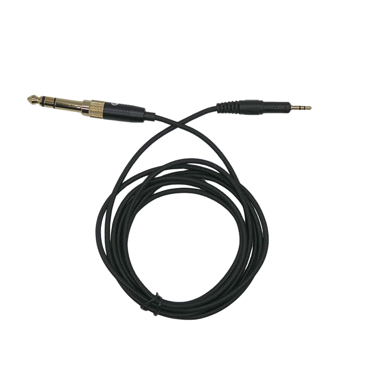 Strauss & Wagner Hvar Cable de Auriculares de Nailon Trenzado de 2.5mm con Bloqueo de Giro a 3.5mm con Adaptador de 6.35mm para Sennheiser HD518/HD558/HD598/HD595/HD559/HD569/HD579/HD599