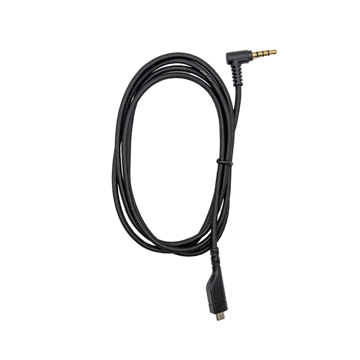 Cabo de Fone de Ouvido Trançado de Nylon Strauss & Wagner Davao 8 pinos para 3,5 mm em L para Headset Gamer SteelSeries Arctis 3/5/7/Pro