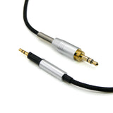 Strauss & Wagner Atafu Cable de auriculares trenzado de nailon de 2,5 mm con cierre giratorio a 3,5 mm con adaptador de 6,35 mm para Pioneer HDJ-500/HDJ-700/HDJ-1500