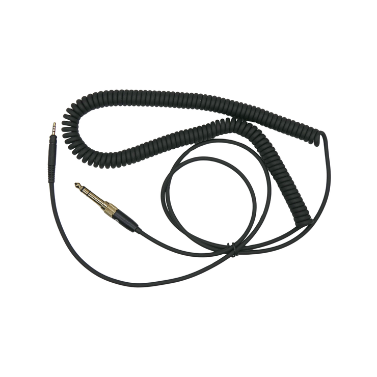 Strauss & Wagner Ambon Cable de auriculares en espiral con bloqueo giratorio de 2,5 mm a 3,5 mm con adaptador de 6,35 mm para Sennheiser HD518/HD558/HD598/HD595/HD559/HD569/HD579/HD599