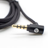 Cabo de Fone de Ouvido Trançado de Nylon Strauss & Wagner Davao 8 pinos para 3,5 mm em L para Headset Gamer SteelSeries Arctis 3/5/7/Pro