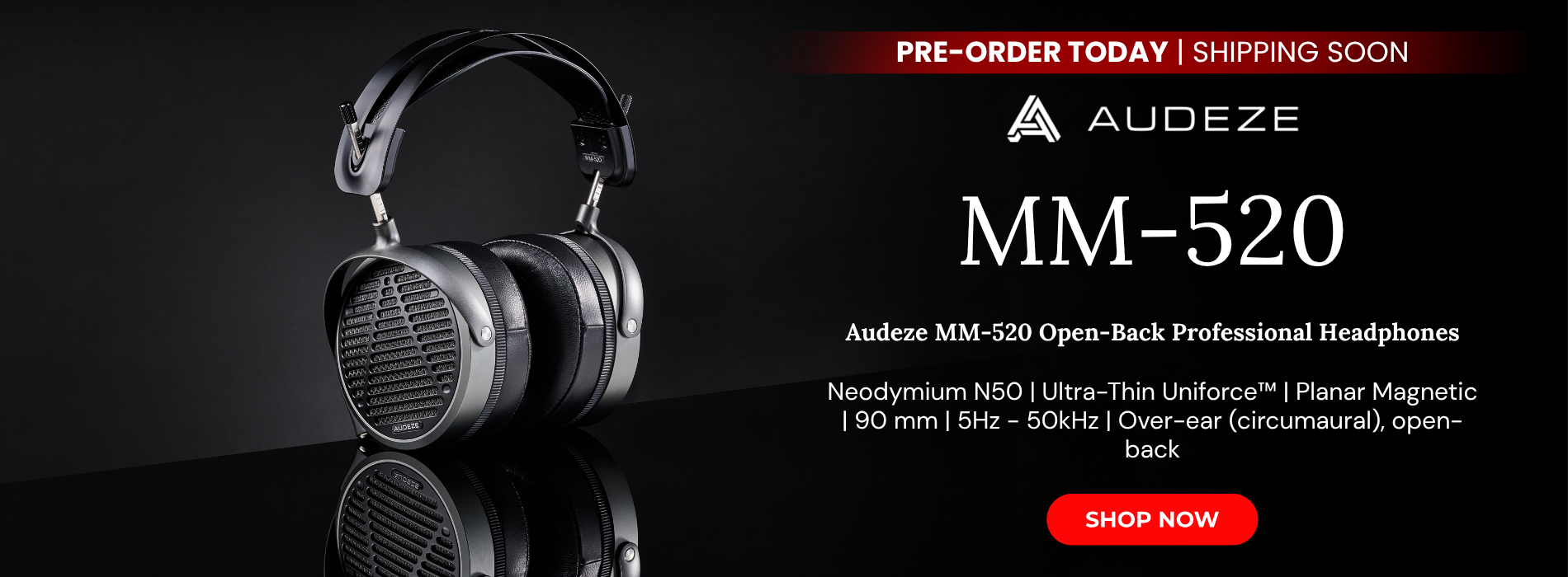 Audeze mm 520 open back professional headphones pre order