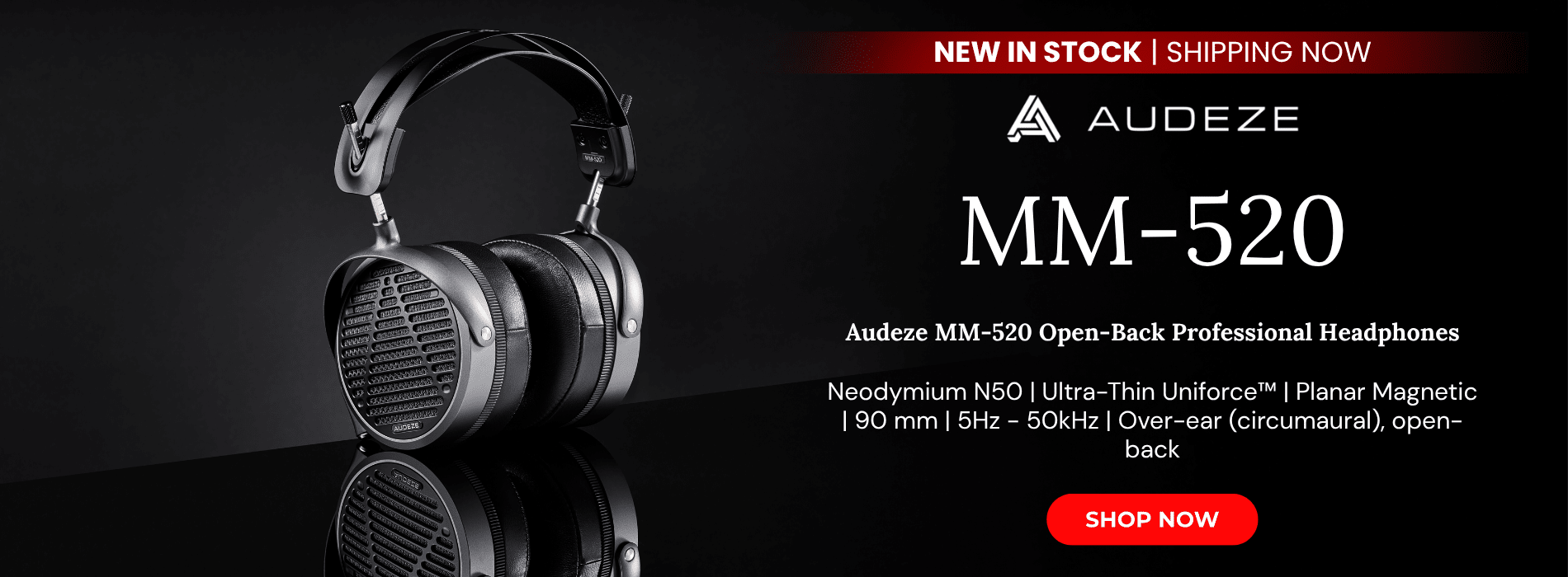 Audeze mm 520 open back professional headphones