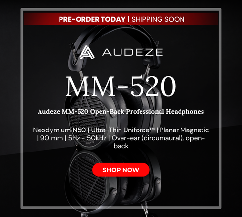 Audeze mm 520 open back professional headphones pre order