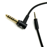 Strauss & Wagner Cable de repuesto trenzado de nailon balanceado de 2,5 mm con cierre de giro a 4,4 mm en L para Sennheiser Momentum 1.0/2.0/3.0/4.0/HD1