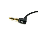 Strauss & Wagner Cable de repuesto trenzado de nailon balanceado de 2,5 mm con cierre de giro a 4,4 mm en L para Sennheiser Momentum 1.0/2.0/3.0/4.0/HD1