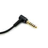 Strauss & Wagner Cable de repuesto trenzado de nailon balanceado de 2,5 mm con cierre de giro a 4,4 mm en L para Sennheiser Momentum 1.0/2.0/3.0/4.0/HD1