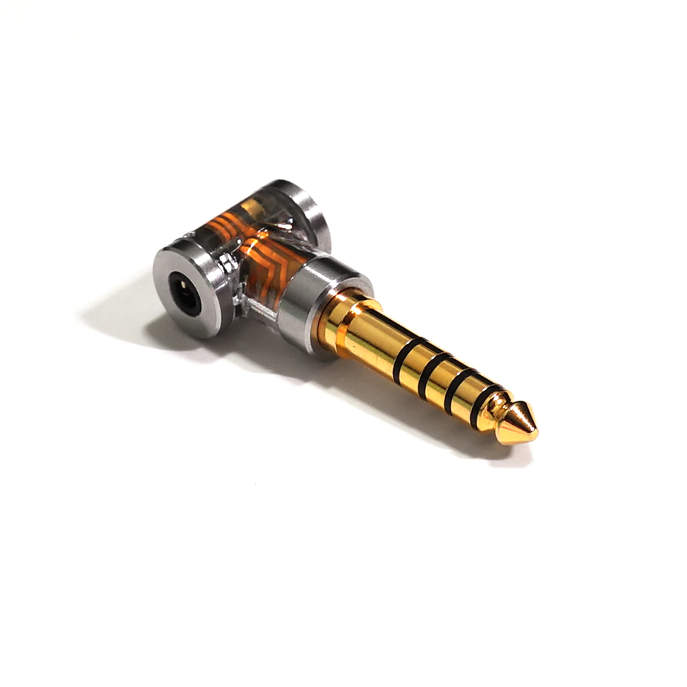 DD ddHiFi DJ44A Adaptador de conector de fone de ouvido fêmea balanceado de 2,5 mm para macho de 4,4 mm (caixa aberta)