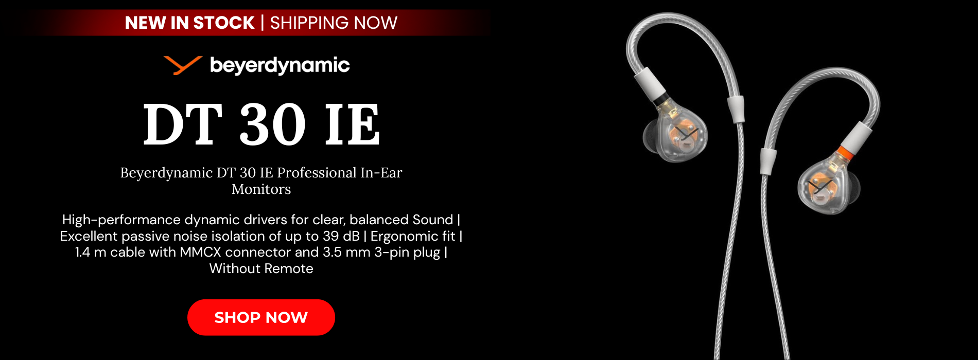 Beyerdynamic dt 30 ie professional in ear monitors