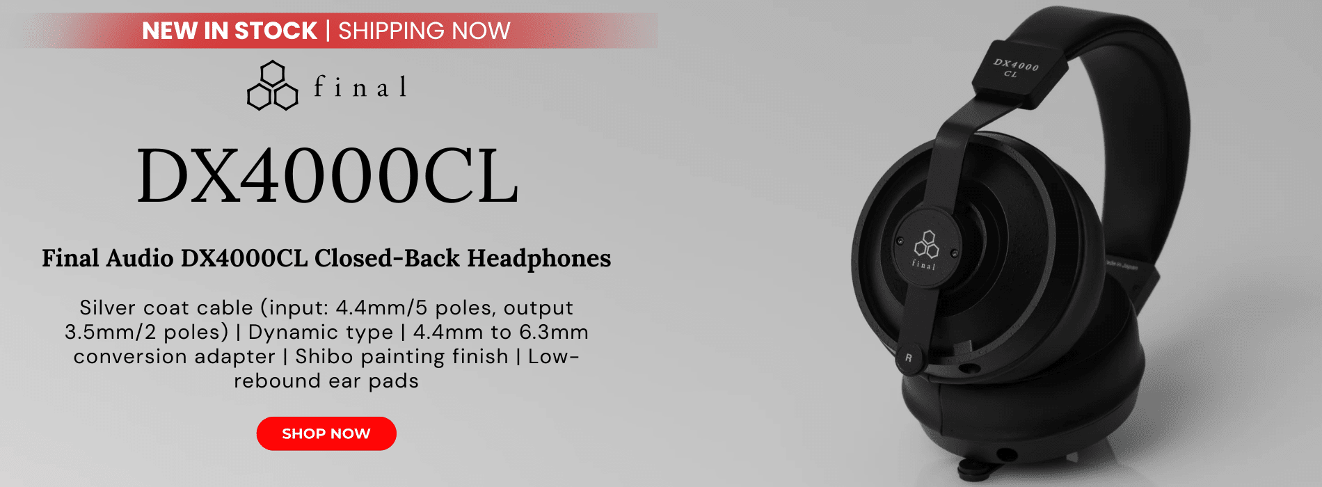 Final audio dx4000cl closed back dynamic headphones