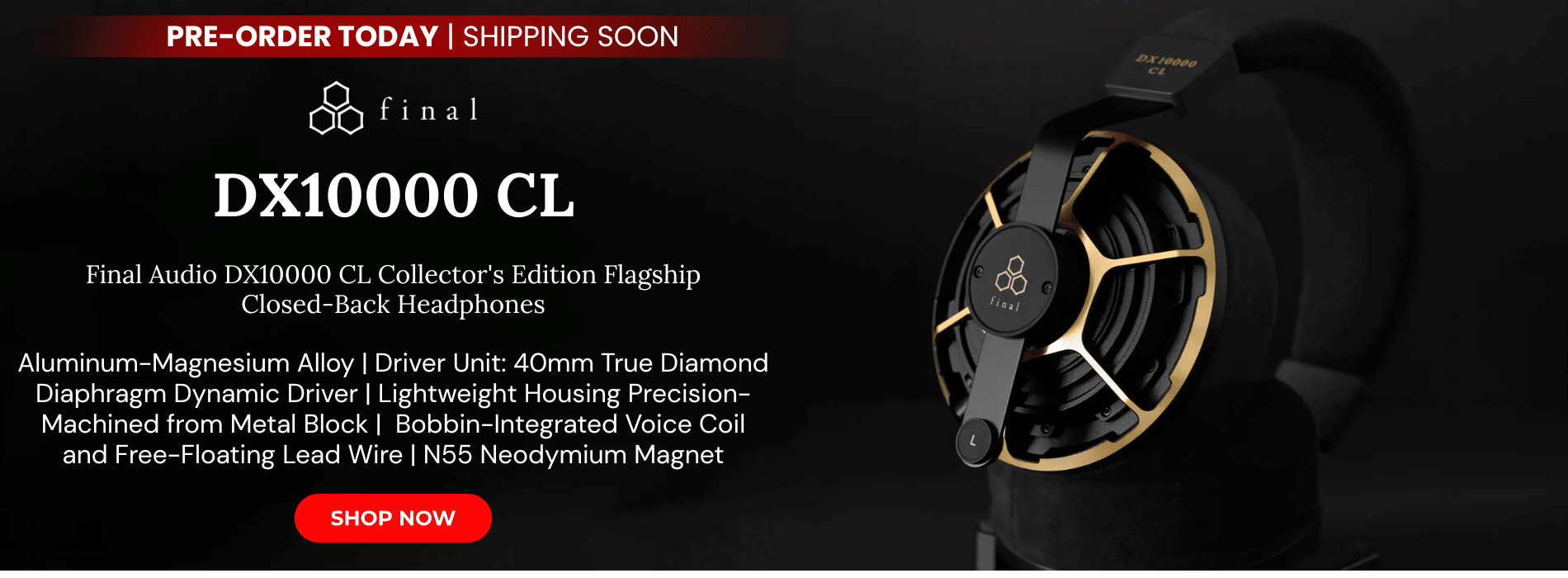 Final audio dx10000 cl collectors edition closed back flagship headphones