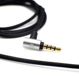 Cabo de Atualização Trançado em Nylon Strauss & Wagner Halle 2,5mm Twist Lock para 3,5mm em L com Controles de Volume para Audio-Technica ATH-M40x/M50x/M60x/M70x