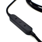 Cabo de Atualização Trançado em Nylon Strauss & Wagner Halle 2,5mm Twist Lock para 3,5mm em L com Controles de Volume para Audio-Technica ATH-M40x/M50x/M60x/M70x