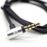 Strauss & Wagner Mortsel 2.5mm Twist Lock to L-Shape 3.5mm Nylon Braided Headphone Cable for Sennheiser HD4.30/HD4.40BT/HD4.50BTNC