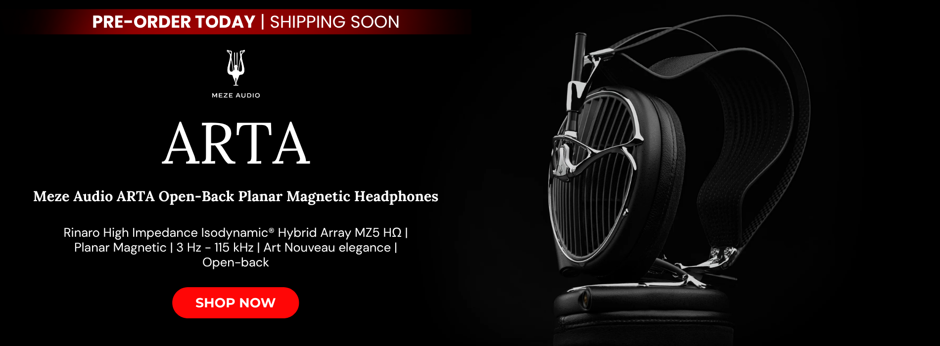 Meze audio arta open back planar magnetic headphones