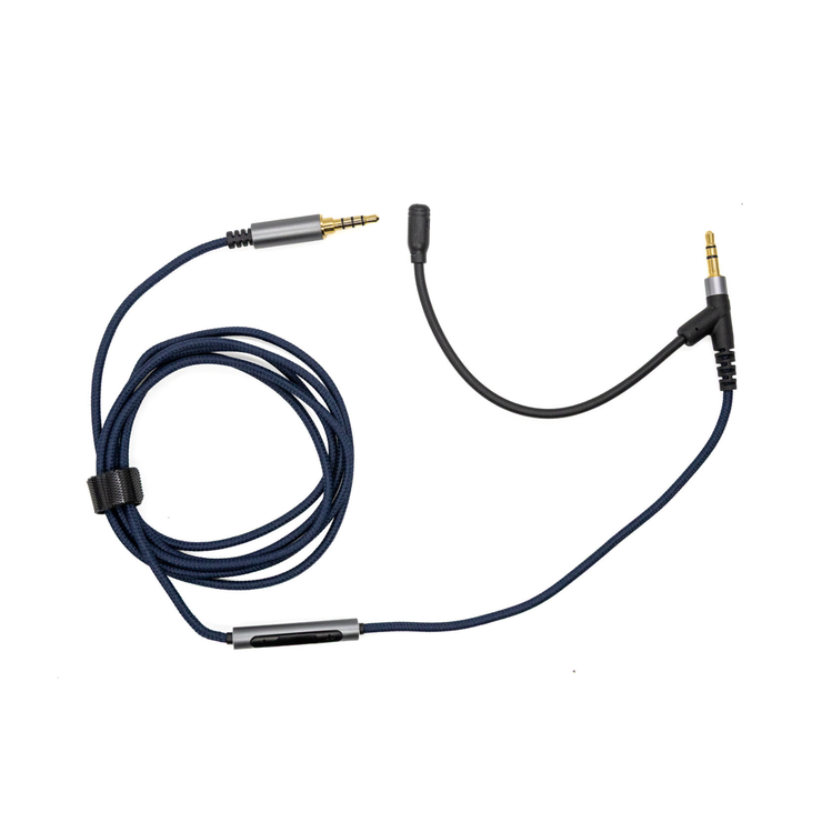 Strauss & Wagner Micera 3.5mm TRRS to 3.5mm TRS Headphone Cable with Boom Microphone & PC Audio/Mic Splitter for Sony MDR-1000X, WH-H800, WH-1000XM Series & More