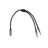 Strauss & Wagner Micera 3.5mm TRRS to 3.5mm TRS Headphone Cable with Boom Microphone & PC Audio/Mic Splitter for Sony MDR-1000X, WH-H800, WH-1000XM Series & More