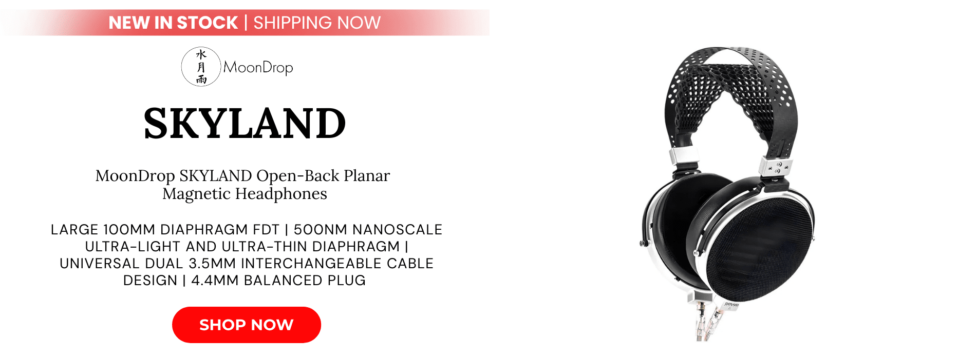 Moondrop skyland open back planar magnetic headphones
