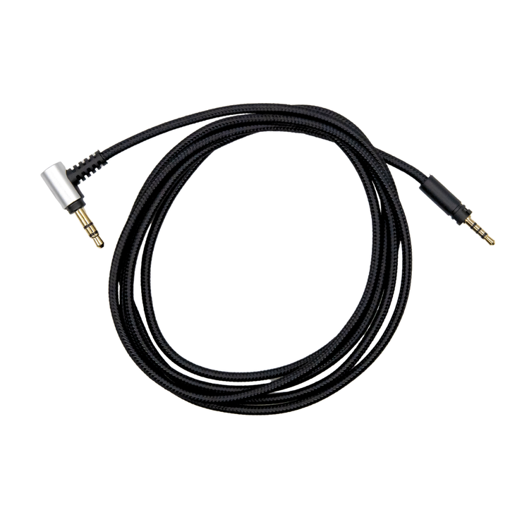 Strauss & Wagner Mortsel 2.5mm Twist Lock to L-Shape 3.5mm Nylon Braided Headphone Cable for Sennheiser HD4.30/HD4.40BT/HD4.50BTNC