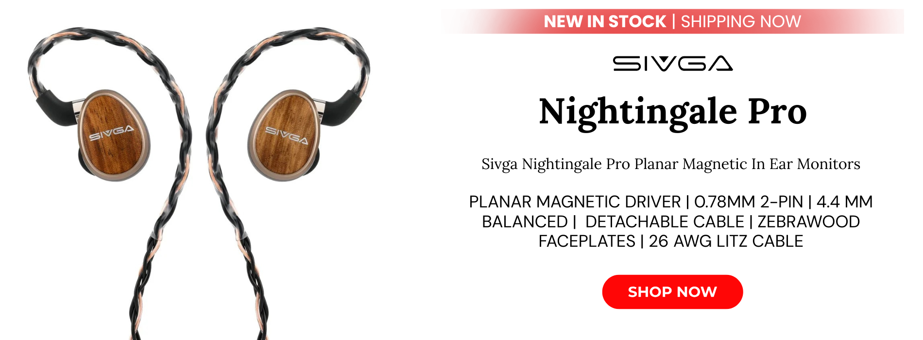 Sivga nightingale pro planar magnetic driver wired hifi earphones