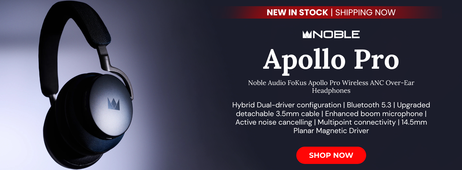 Noble audio fokus apollo pro wireless over ear headphones