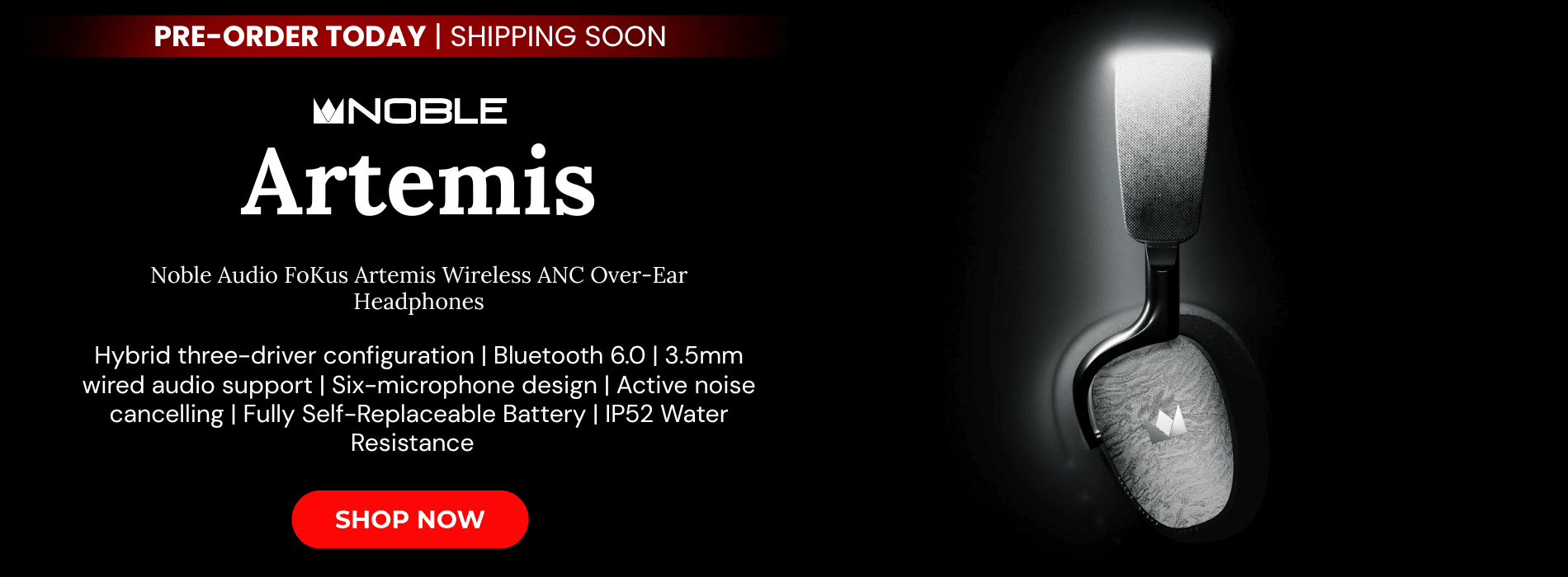 Noble audio fokus artemis wireless over ear headphones