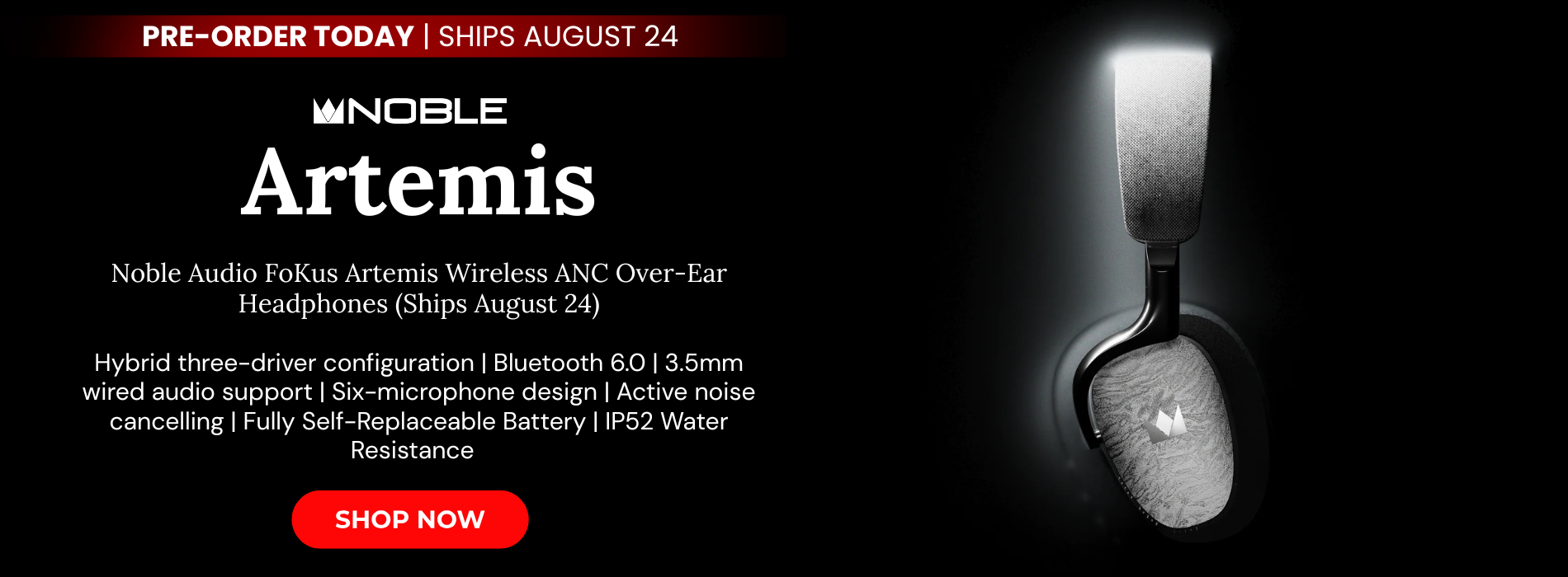 Noble audio fokus artemis wireless over ear headphones