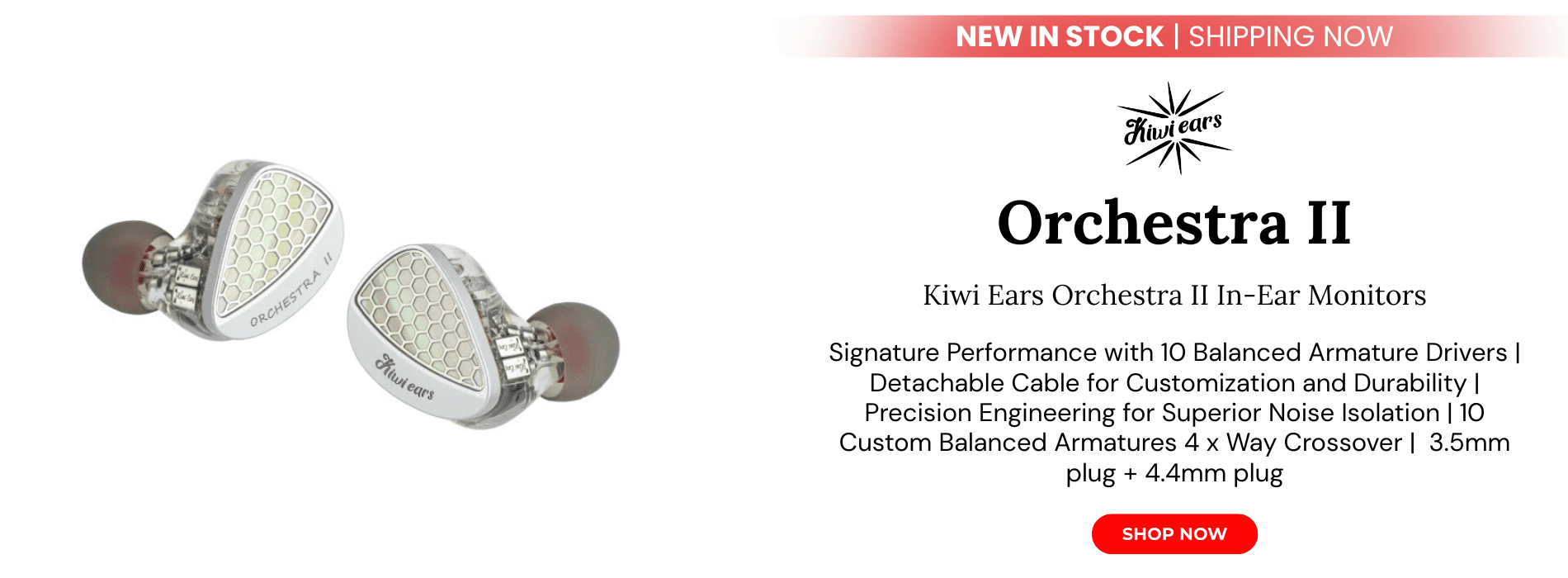 Kiwiears orchestra ii 10ba professional in ear monitor