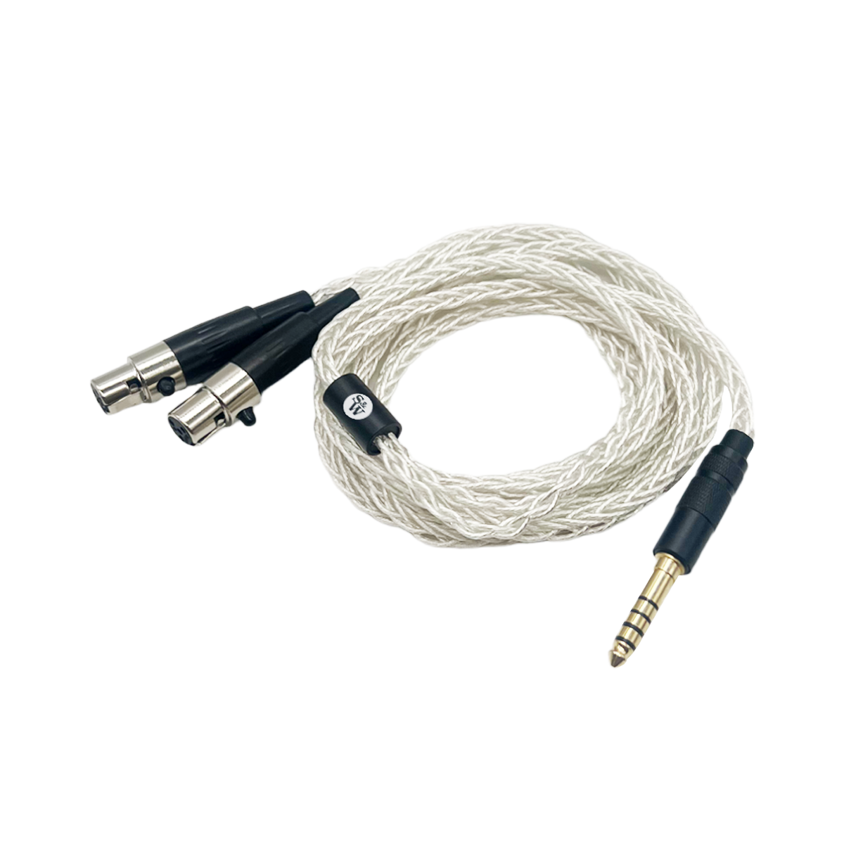 Strauss & Wagner Porto Mini-XLR 4,4 mm Balanced 8-core OFC Cabo de fone de ouvido prateado