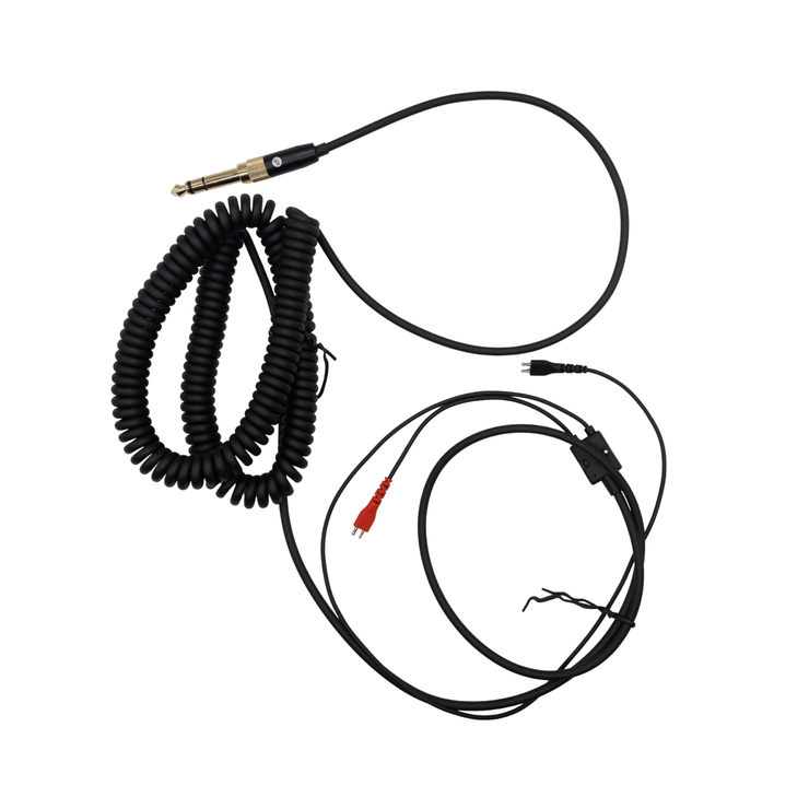 Strauss & Wagner Riga 3.5mm Replacement Coiled Headphone Cable With 6.35mm Adapter for Sennheiser HD25