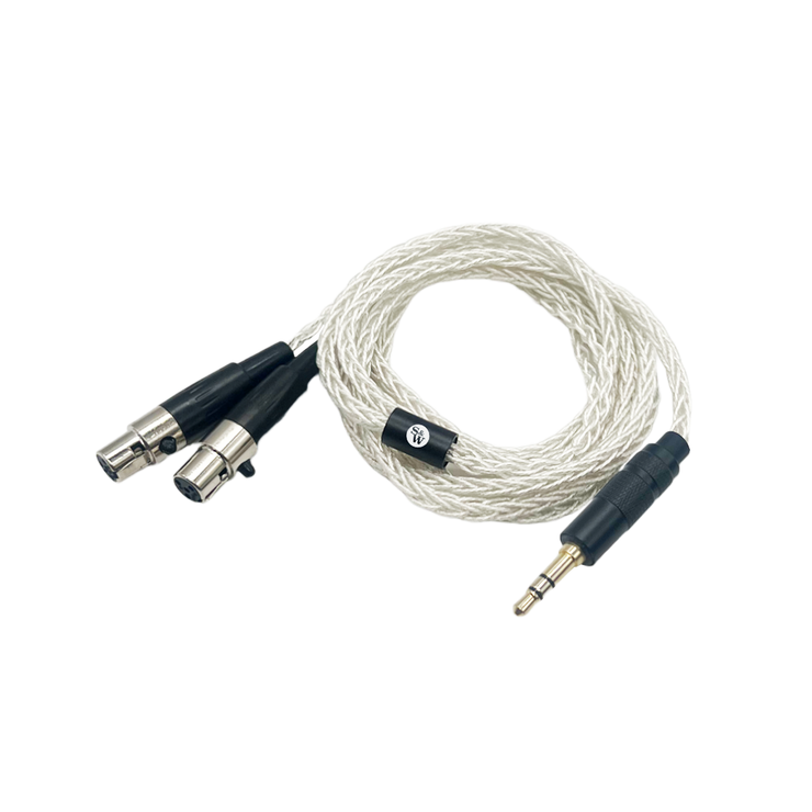 Cable para auriculares Strauss & Wagner Soria Mini-XLR de 3,5 mm, 8 núcleos, OFC plateado