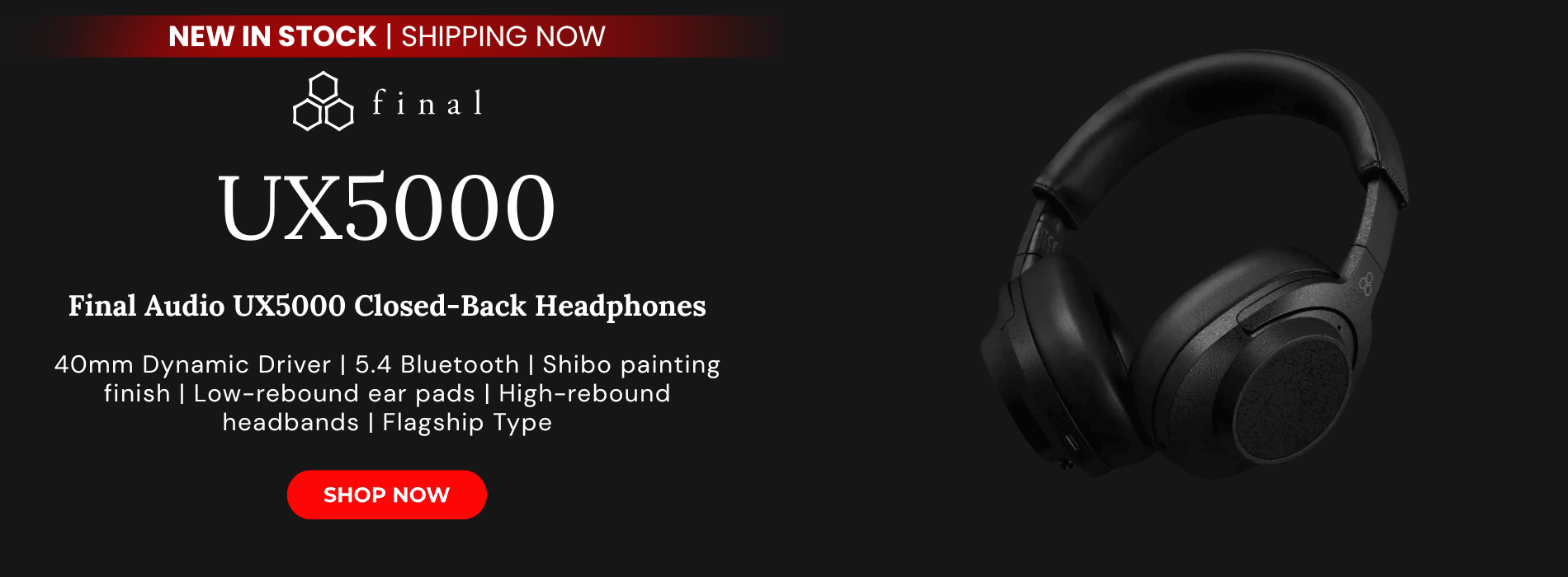 Final audio ux5000 closed back headphones