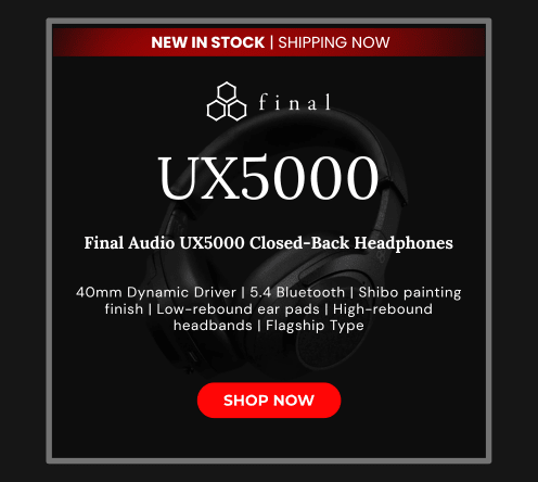 Final audio ux5000 closed back headphones