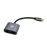Adaptador 2 en 1 Strauss & Wagner Varna USB-C Macho a 3.5mm y USB-C Hembra de Carga Rápida