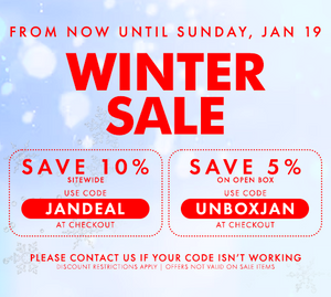 Shop the Audio46 Winter Sale Save 10% Sitewide and 5% on Open Boxes until Sunday January 12th