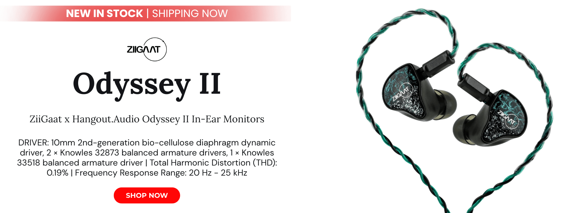 Ziigaat x hangout audio odyssey ii in ear monitor