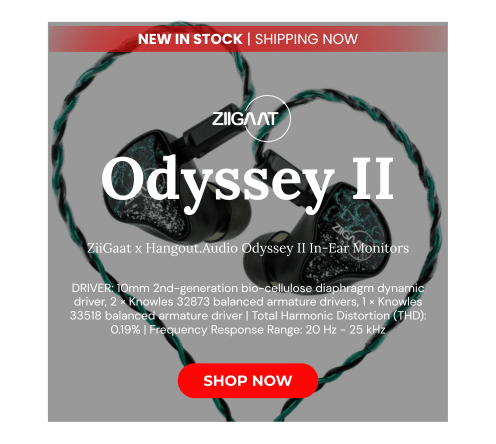 Ziigaat x hangout audio odyssey ii in ear monitor