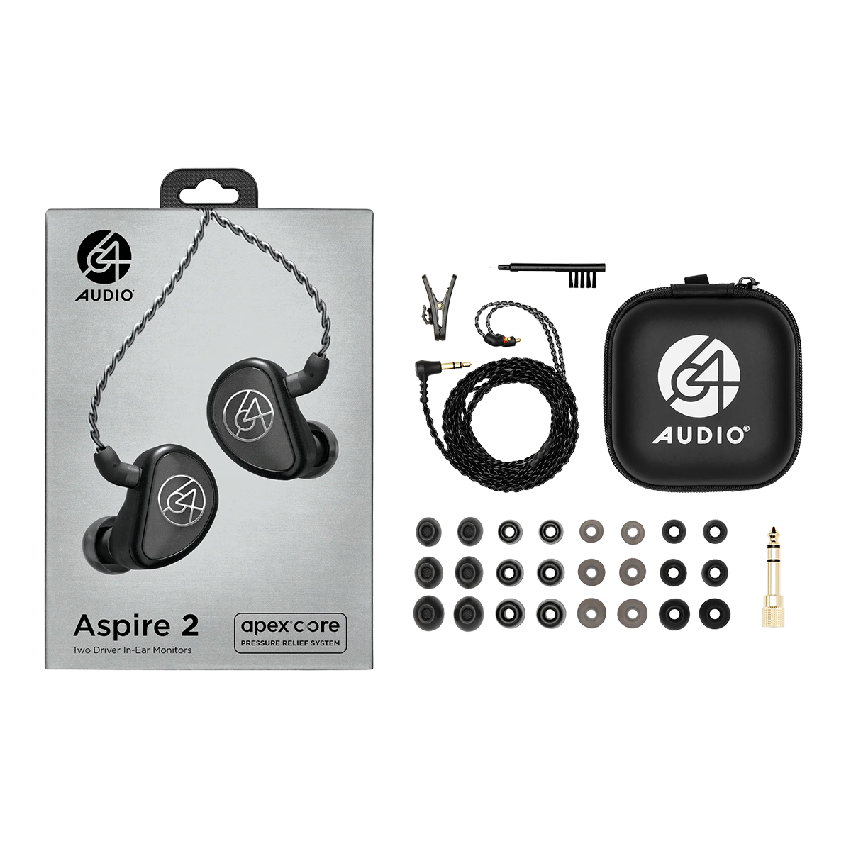 Aspire 4 有線イヤホン 64audio 64 Audio Aspire 2 Universal In-Ear Monitors | Audio46