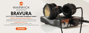 Shop the Warwick Acoustics Bravura Black Edition Electrostatic Headphones System In Stock Now at Audio46
