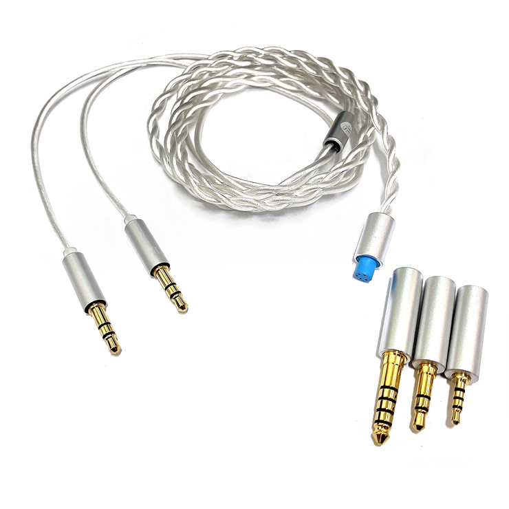 Cabo de atualização para fones de ouvido Strauss &amp; Wagner Graz estéreo de 3,5 mm prateado 3 em 1