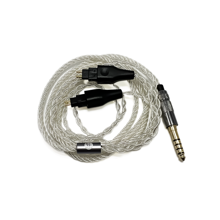 Cable de actualización balanceado Strauss &amp; Wagner Lucerne trenzado OFC plateado de 4,4 mm para Sennheiser HD600/650/660S2/6XX/58X (caja abierta)