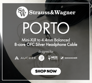 Shop the Strauss & Wagner Porto Mini-XLR to 4.4mm Balanced 8-core OFC Silver Headphone Cable In Stock Now at Audio46